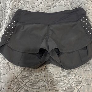lululemon athletica Black Athletic speed up shorts